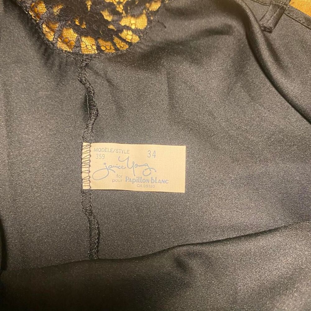 Vintage Black Satin Lace Trim Cami Top - Picture 3 of 5